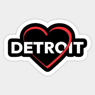 The Heart of Detroit Sticker